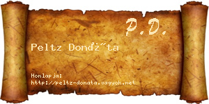 Peltz Donáta névjegykártya